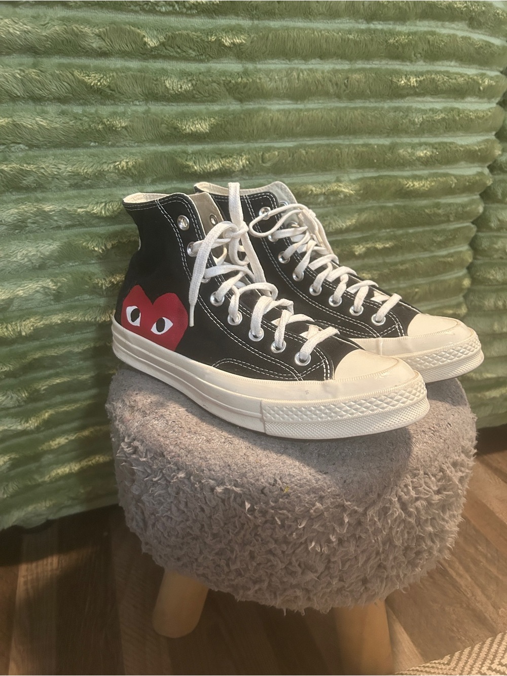 Comme de garçon Black High-Top Sneakers